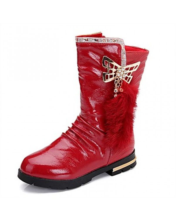 Girl's Boots Spring / Fall / Winter Snow Boots / Motorcycle Boots / Bootie / Comfort Leather Outdoor / Casual Zipper  