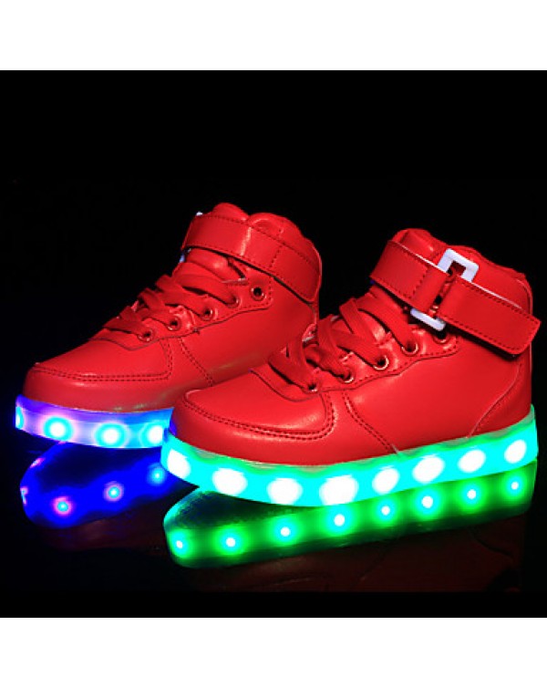 LED Shoes Boys' Shoes Athletic / Casual Synthetic Fashion Sneakers Black / Red / White  