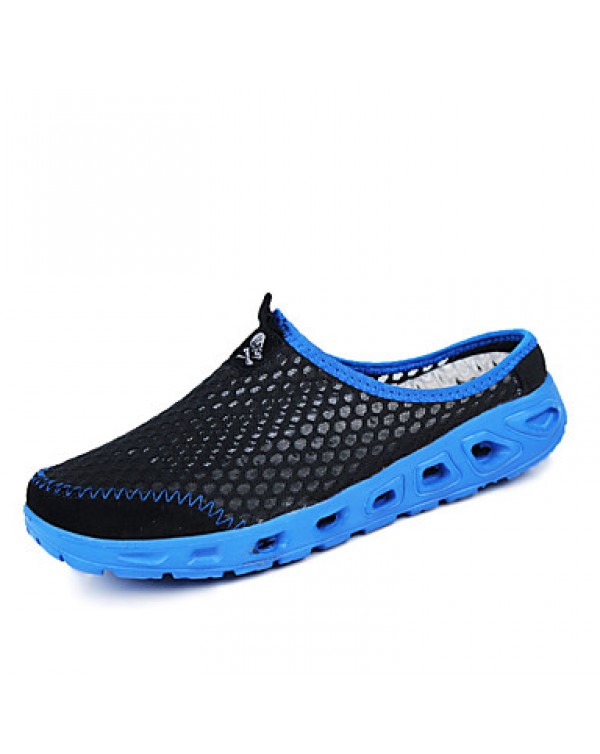 Men's Shoes Casual Tulle Clogs & Mules Black/Blue/Gray  