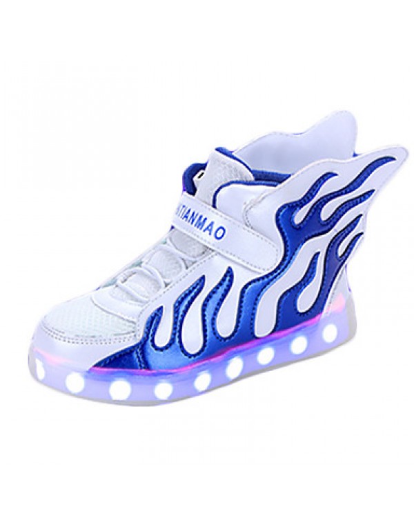 LED Boys' Shoes Casual PU / Tulle Flats / Clogs & Mules Spring / Fall Comfort /  Flats Others / Hook & Loop / Split Joint  