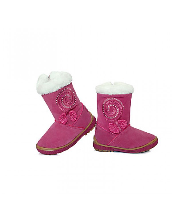 Girl's Boots Fall / Winter Snow Boots / Fashion Boots Cotton Outdoor / Casual Flat Heel Bowknot  