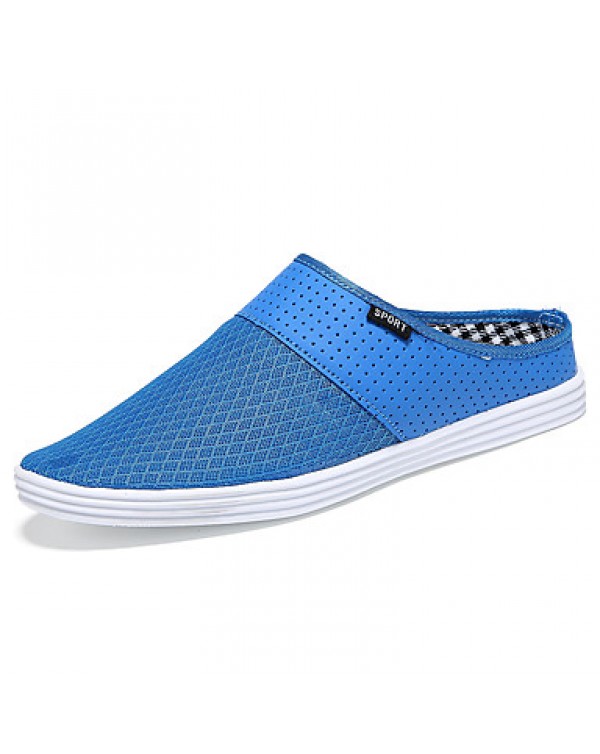 Men's Shoes Tulle Outdoor / Casual Clogs & Mules Outdoor / Casual Flat Heel Slip-on Black / Blue / Yellow / White / Gray  