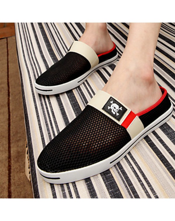 Men's Shoes Casual Fabric Clogs & Mules Black/Yellow/Red  