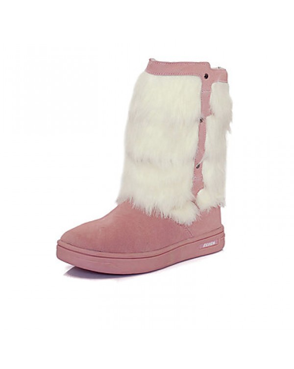 Girl's Boots Fall / Winter Snow Boots / Fashion Boots / Comfort Leather Outdoor / Casual Flat Heel Rivet  
