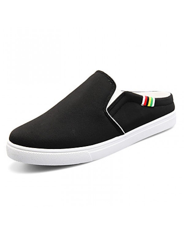 Men's Shoes Athletic Canvas Fashion Sneakers Black / White  