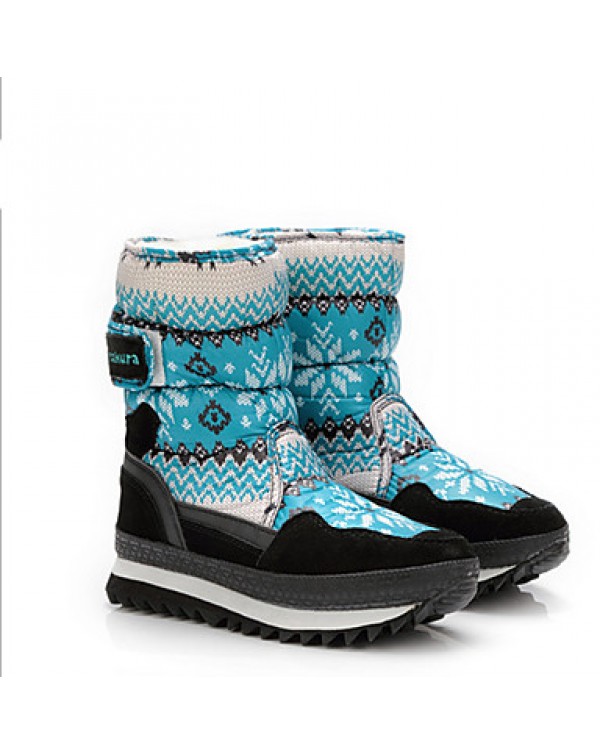 Women's Boots Winter Comfort Pigskin Outdoor / Casual Flat Heel Slip-on Black Hiking / Others  
