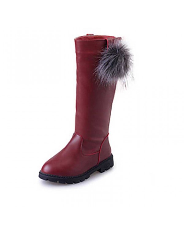 Girl's Boots Spring / Fall / Winter Snow Boots / Motorcycle Boots / Bootie / Comfort Leather Outdoor / Casual Slip-on  