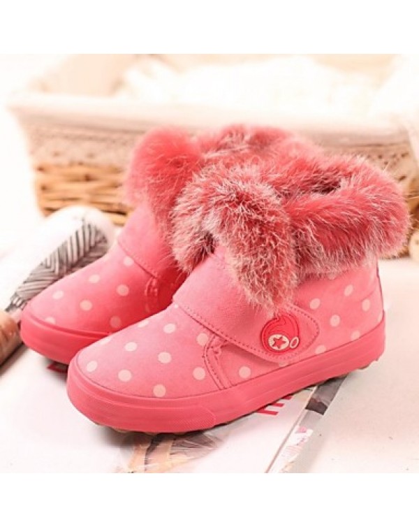 Girl's Fall / Winter Snow Boots Faux Fur / Faux Suede Casual Brown / Pink  