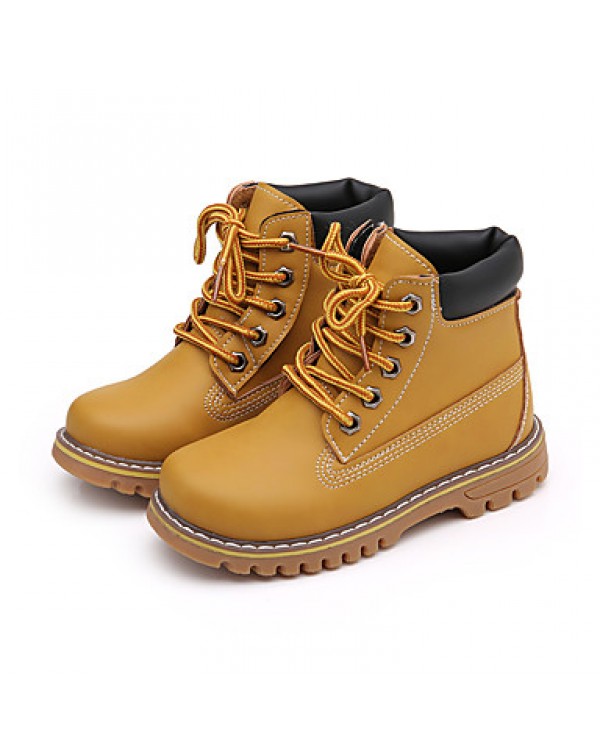 Girl's Boots Fall / Winter Snow Boots / Comfort PU Dress / Casual Flat Heel Others Yellow Sneaker  