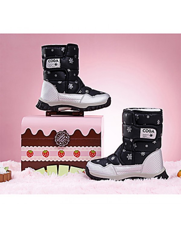 Girl's Boots Fall / Winter Comfort PU Casual Flat Heel Black / Pink / Purple Sneaker  