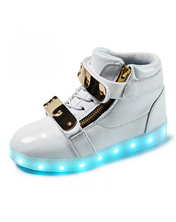 Led's Shoes Boy's Boots Spring / Fall / Winter Fashion Boots Synthetic Outdoor / Casual Flat Heel Buckle Silver / Gold  