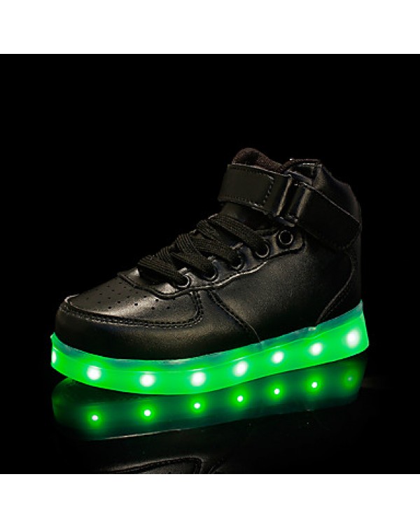 LED Shoes Boys' Shoes Athletic / Casual Synthetic Fashion Sneakers Black / Red / White  