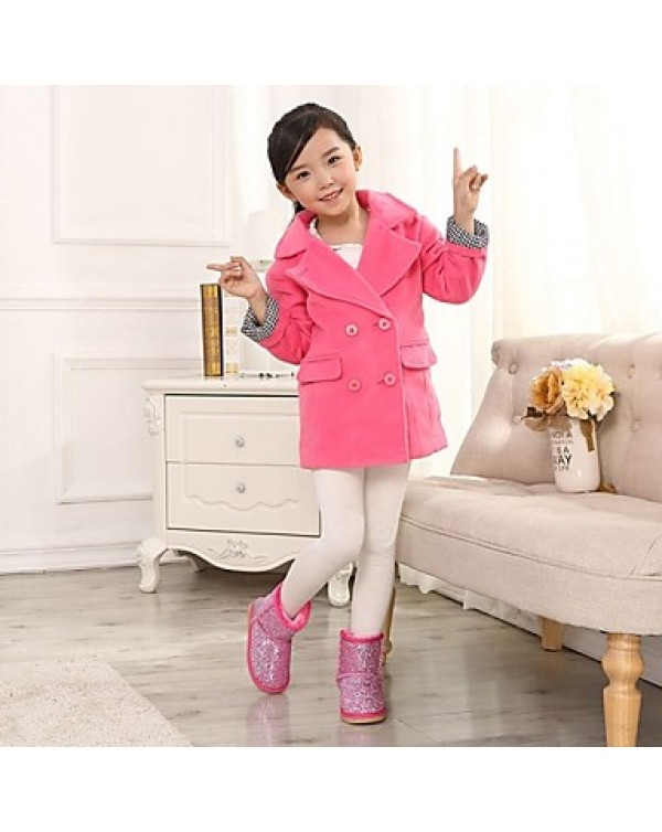 Girls' Shoes Dress / Casual Platform Snow Boots Comfort Round Toe Leather  Glitter Boots More Colors Available  