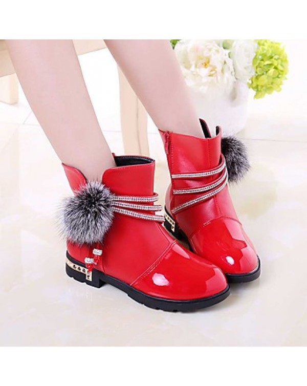 Girl's Boots Spring / Fall / Winter Snow Boots / Motorcycle Boots / Bootie / Comfort Leather Outdoor /  Casual  Zipper  