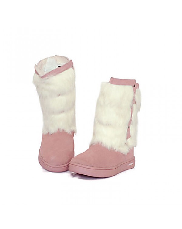 Girl's Boots Fall / Winter Snow Boots / Fashion Boots / Comfort Leather Outdoor / Casual Flat Heel Rivet  