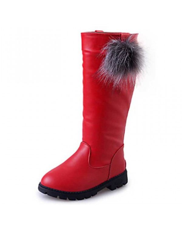 Girl's Boots Spring / Fall / Winter Snow Boots / Motorcycle Boots / Bootie / Comfort Leather Outdoor / Casual Slip-on  