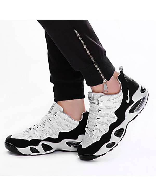 Unisex Athletic Shoes Spring / Fall Comfort Tulle Casual Flat HeelBlack / White Sneaker