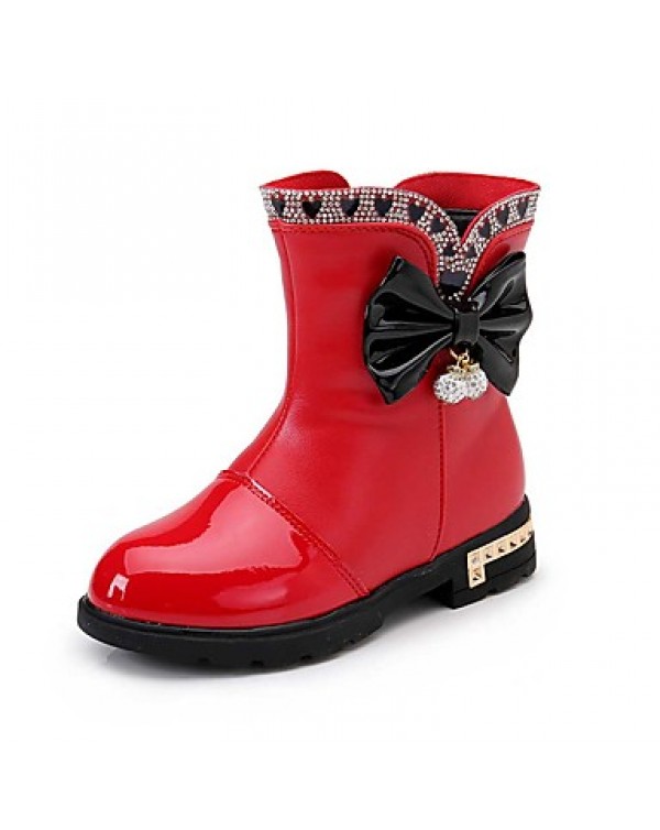 Girl's Boots Spring / Fall / Winter Snow Boots / Motorcycle Boots / Bootie / Comfort Leather Outdoor / Casual Zipper  