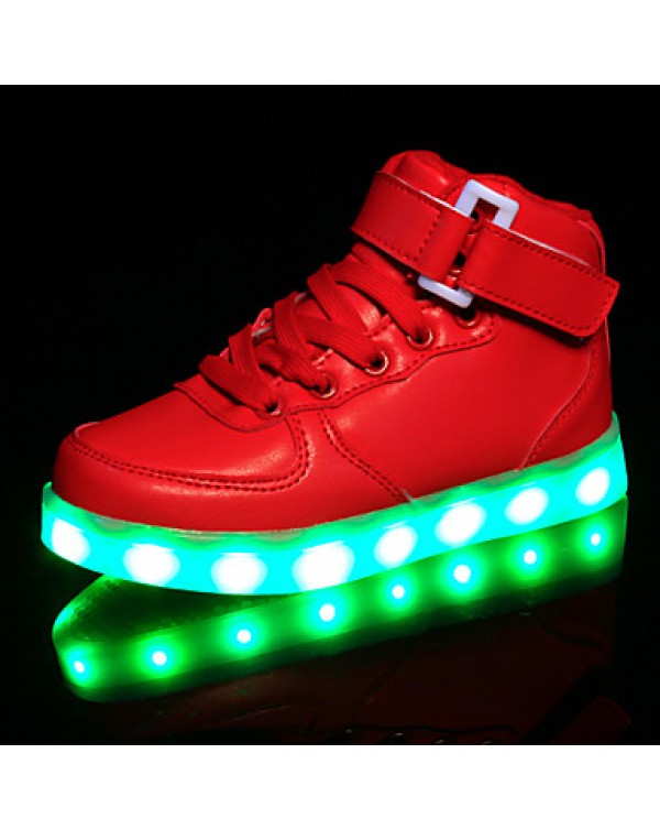 LED Shoes Boys' Shoes Athletic / Casual Synthetic Fashion Sneakers Black / Red / White  