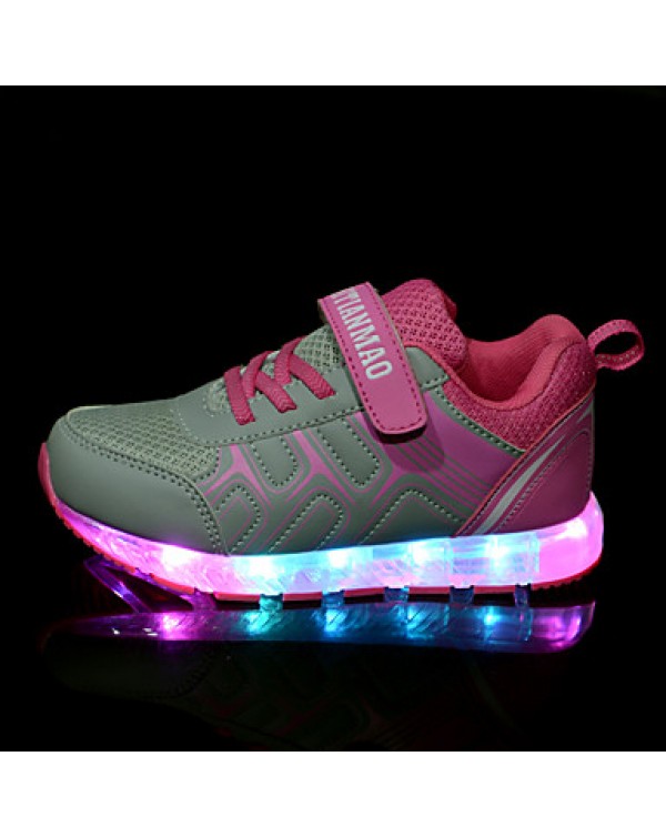 Girls' Shoes Athletic /Casual Fashion Boots / Comfort Leatherette Flats / Fashion Sneakers / Slip-onYellow /LED Shoes  