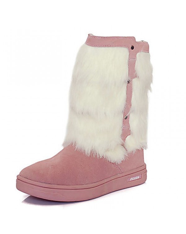 Girl's Boots Fall / Winter Snow Boots / Fashion Boots / Comfort Leather Outdoor / Casual Flat Heel Rivet  