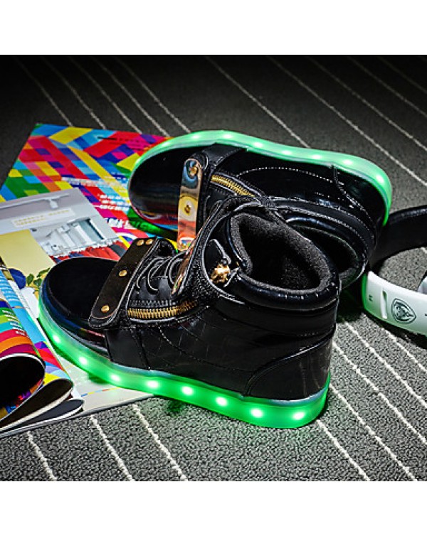 Led's Shoes Boy's Boots Spring / Fall / Winter Fashion Boots Synthetic Outdoor / Casual Flat Heel Buckle Silver / Gold  