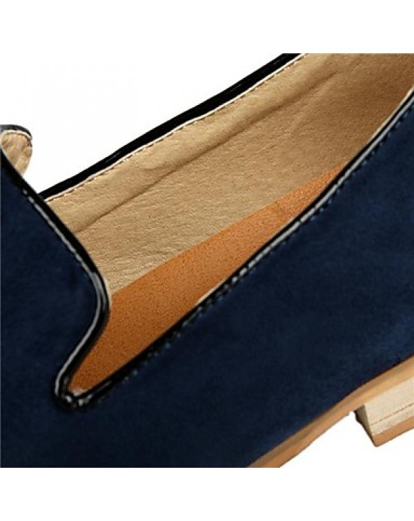 Men's Shoes Leather Casual Loafers Casual Flat Heel Slip-on Blue / Yellow / Navy  