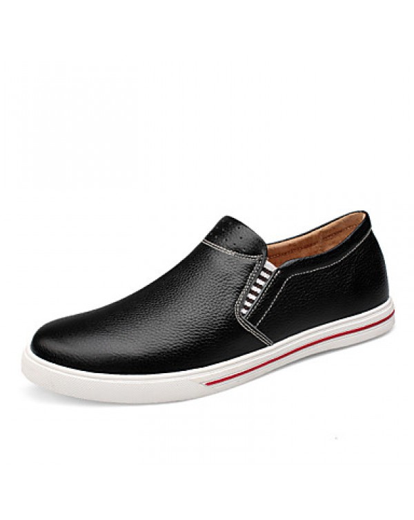 Men's Shoes Casual Leather Fashion Sneakers Black/White  
