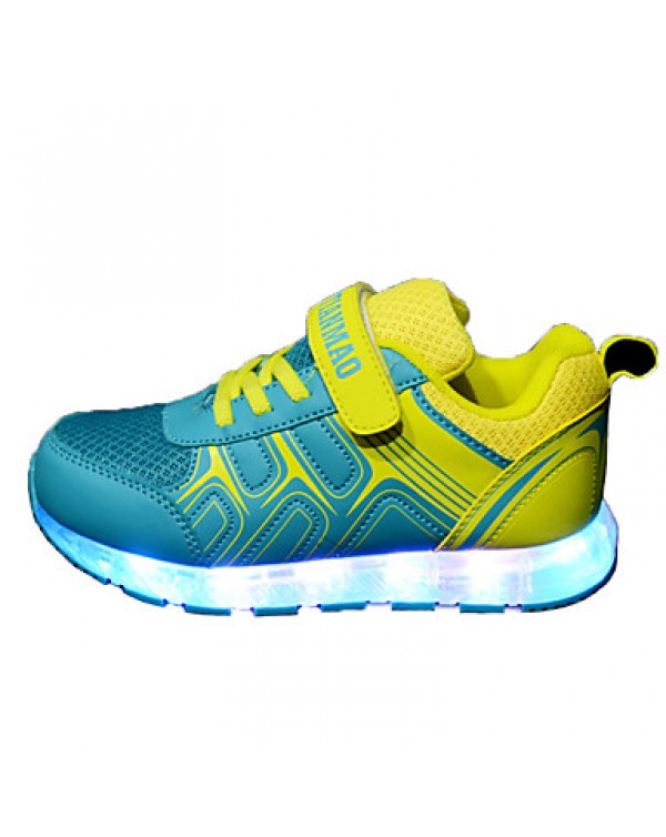 Girls' Shoes Athletic /Casual Fashion Boots / Comfort Leatherette Flats / Fashion Sneakers / Slip-onYellow /LED Shoes  