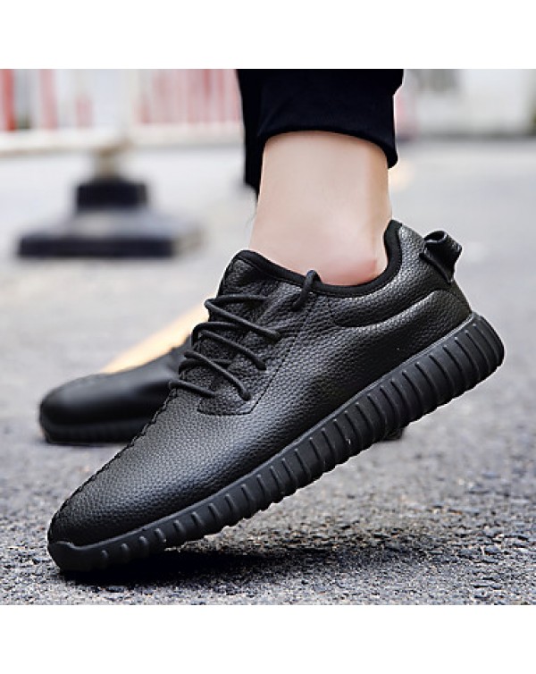 Women's Athletic Shoes Spring / Summer / Fall / Winter Others PU Athletic / Casual Flat Heel Lace-up Black / Red / White Walking / Running