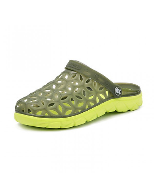 Men's Shoes PU Casual Slippers Casual Flat Heel Black / Yellow / Green / Gray  