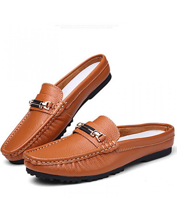 Men's Shoes Wedding/Office & Career/Party & Evening/Athletic/Dress/Casual Nappa Leather Loafers Blue/Brown/White  