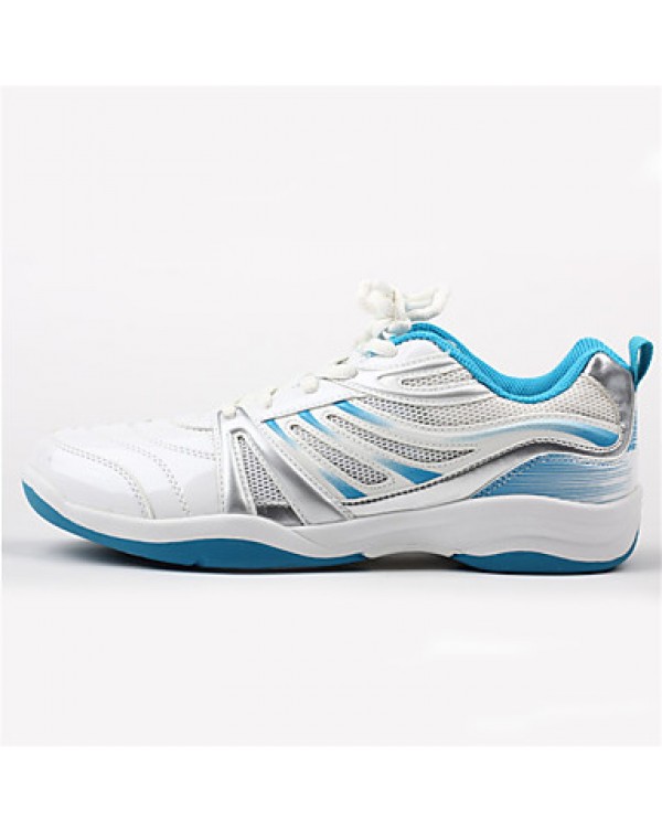 Women‘s Running Athletic Shoes Fall Comfort PU / Tulle Athletic Platform Lace-up Blue Badminton