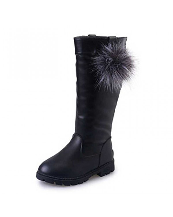 Girl's Boots Spring / Fall / Winter Snow Boots / Motorcycle Boots / Bootie / Comfort Leather Outdoor / Casual Slip-on  