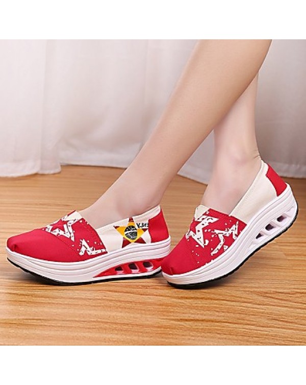 Women's Shoes Tulle Spring /Winter Wedges / Roller Skate Shoes / Creepers / Comfort / Flats Sneakers /