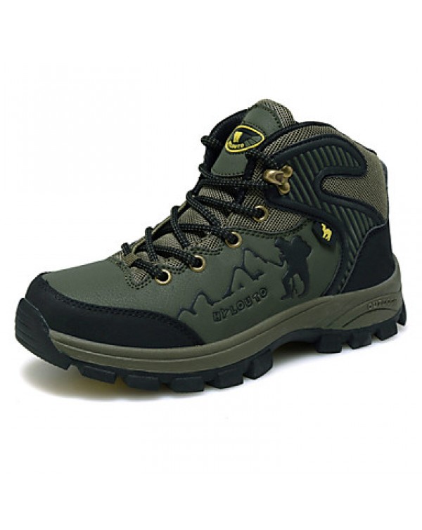 Hiking Women's/Men's Shoes Leather Brown/Green/Gray