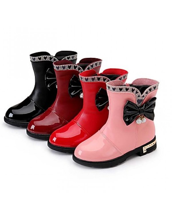 Girl's Boots Spring / Fall / Winter Snow Boots / Motorcycle Boots / Bootie / Comfort Leather Outdoor / Casual Zipper  